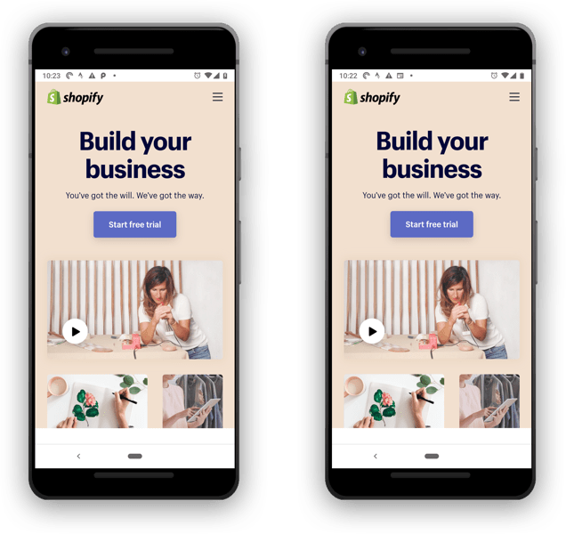 One of these screenshots of the Shopify homepage loads high-resolution images, one doesn&rsquo;t. Yet the two pages look virtually identical.